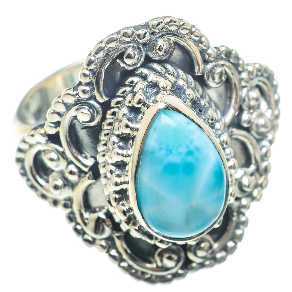 Larimar Rings handcrafted by Anasilvercos - RING73818