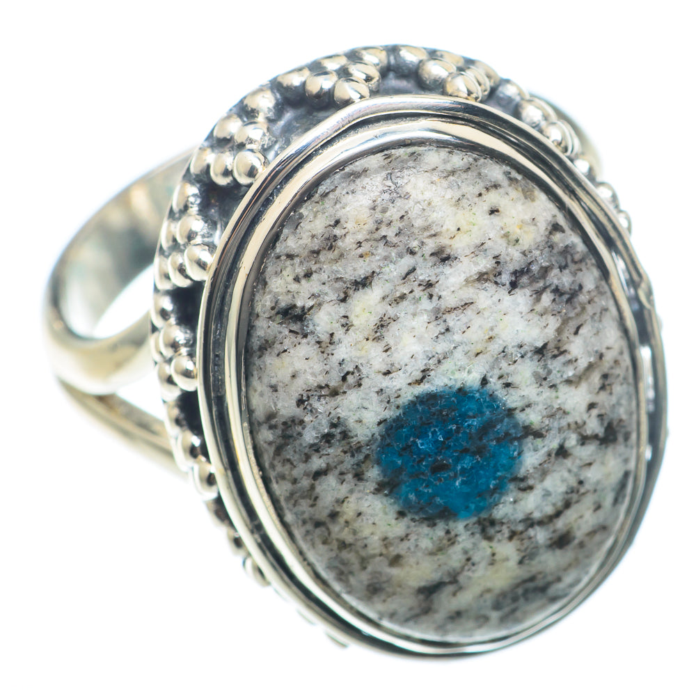 K2 Blue Azurite Rings handcrafted by Anasilvercos - RING73825