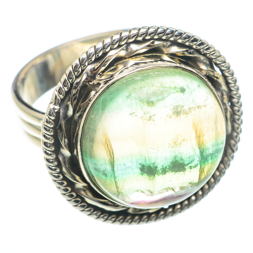 Green Fluorite Rings handcrafted by Anasilvercos - RING73829