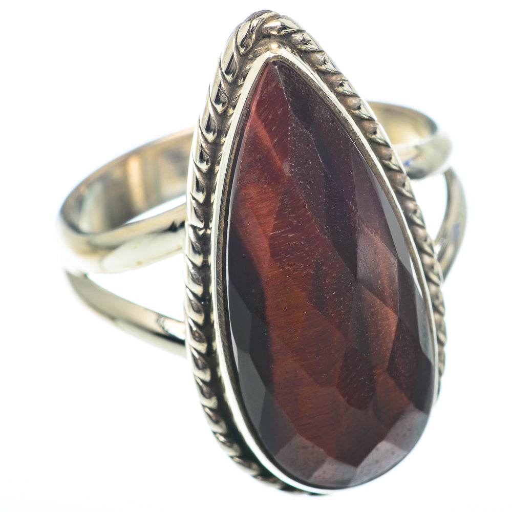 Red Tiger Eye Rings handcrafted by Anasilvercos - RING73832