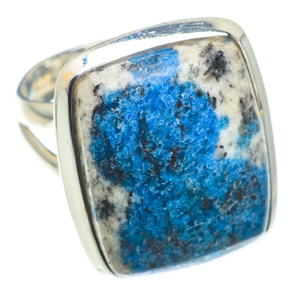 K2 Blue Azurite Rings handcrafted by Anasilvercos - RING73862