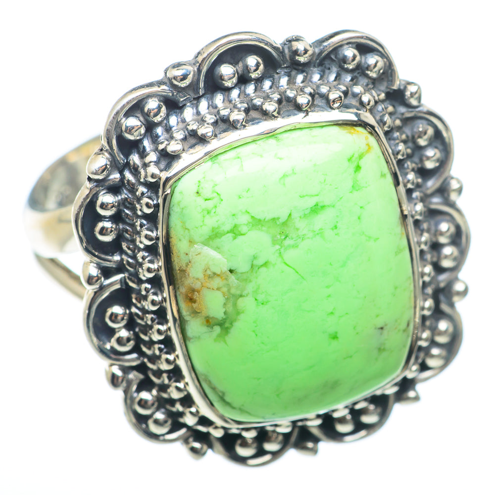 Lemon Chrysoprase Rings handcrafted by Anasilvercos - RING73868
