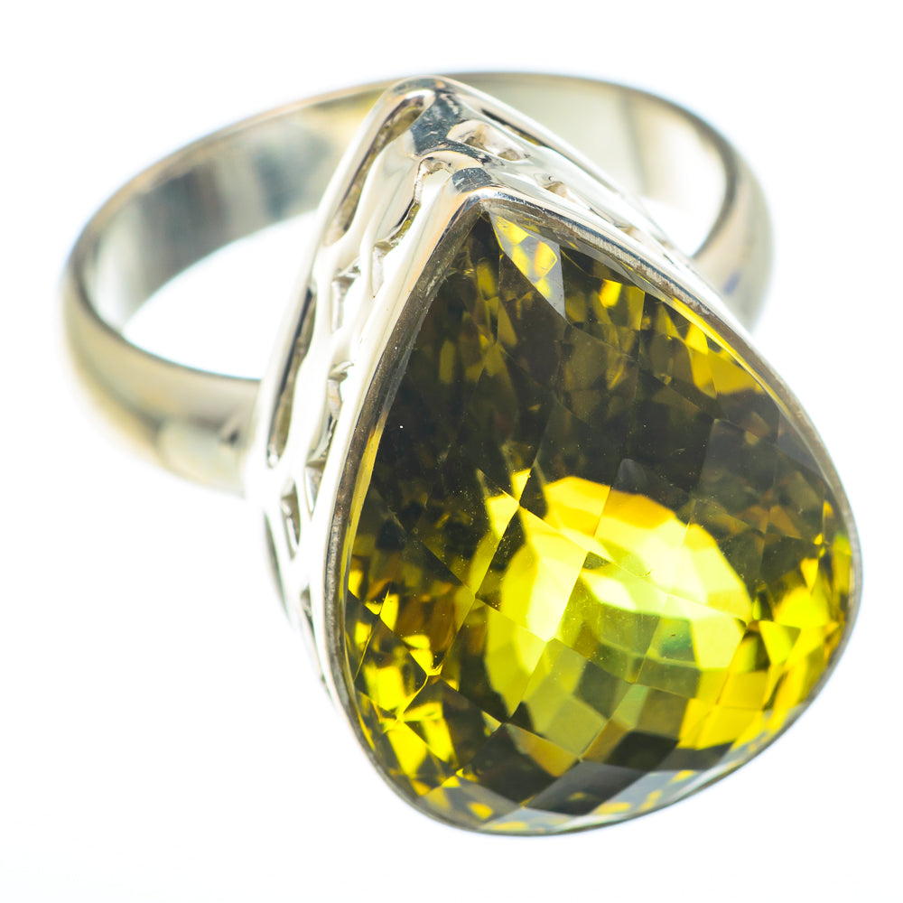 Olive Quartz Rings handcrafted by Anasilvercos - RING73898