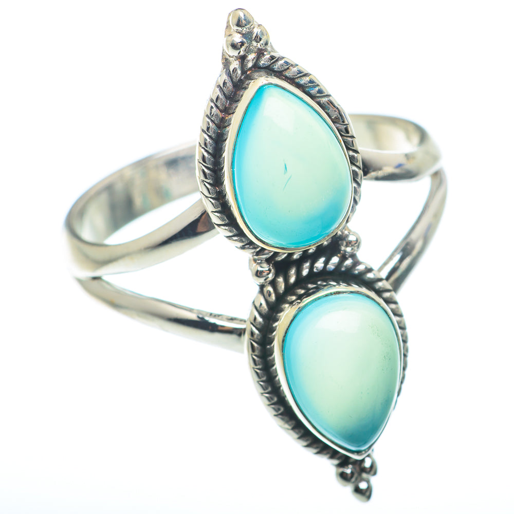 Aqua Chalcedony Rings handcrafted by Anasilvercos - RING73901