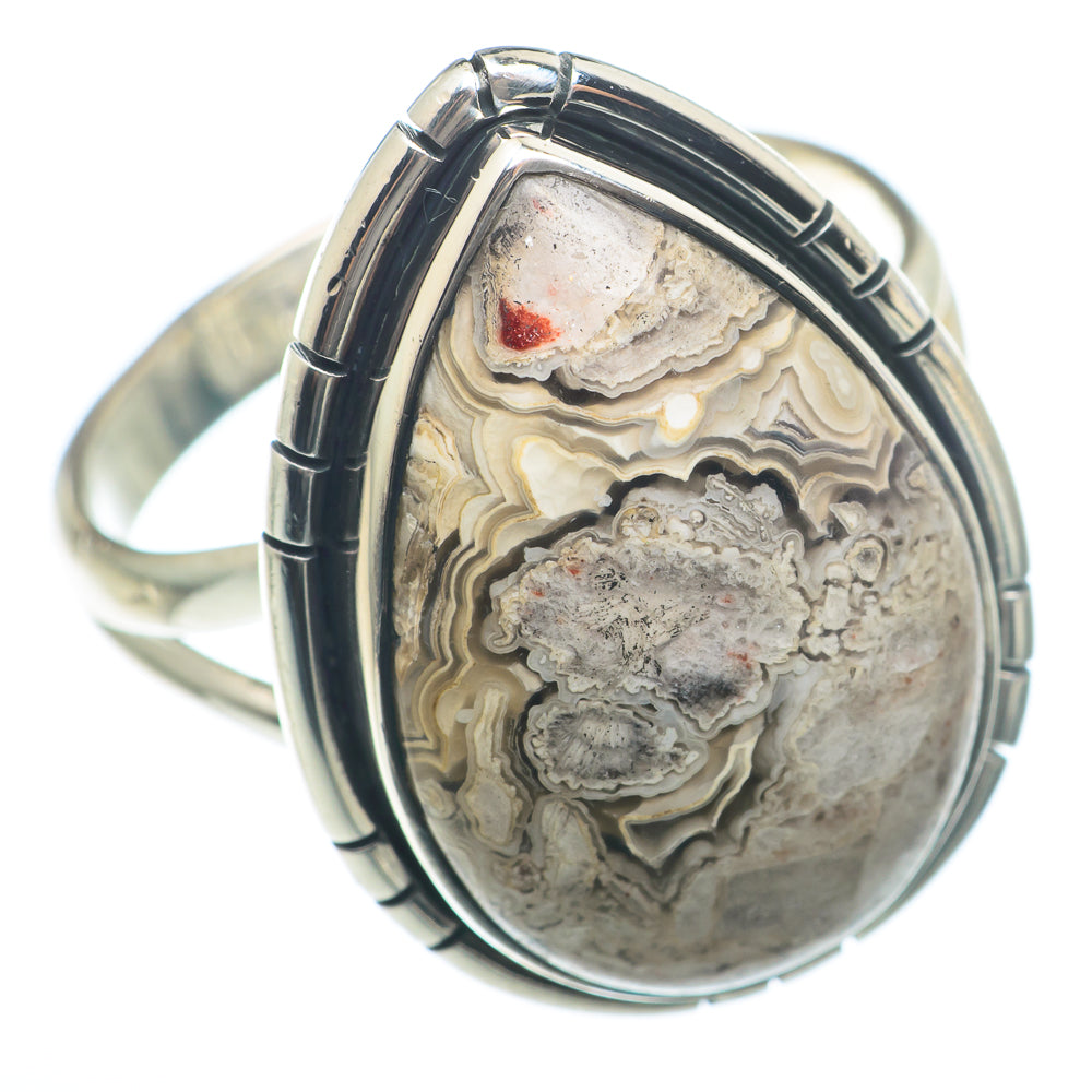 Laguna Lace Agate Rings handcrafted by Anasilvercos - RING73967