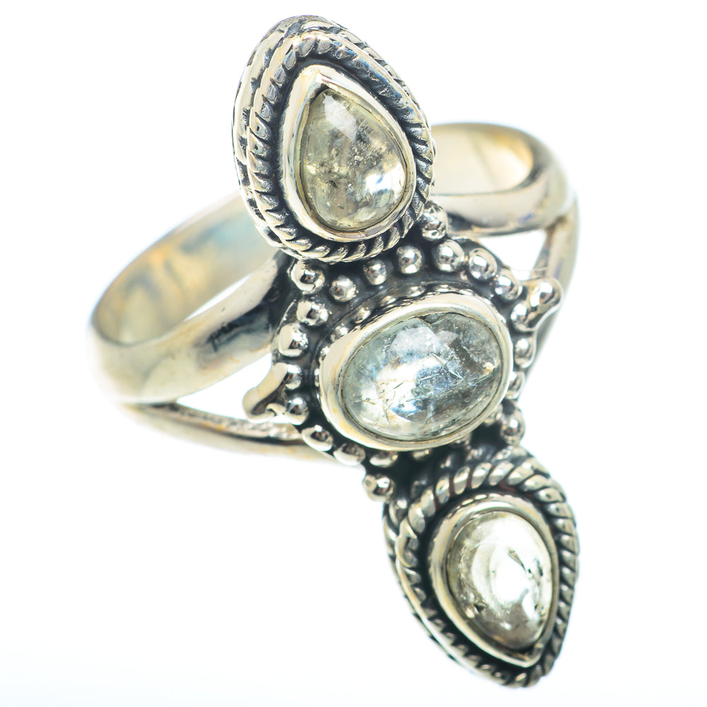 Rainbow Moonstone Rings handcrafted by Anasilvercos - RING73968