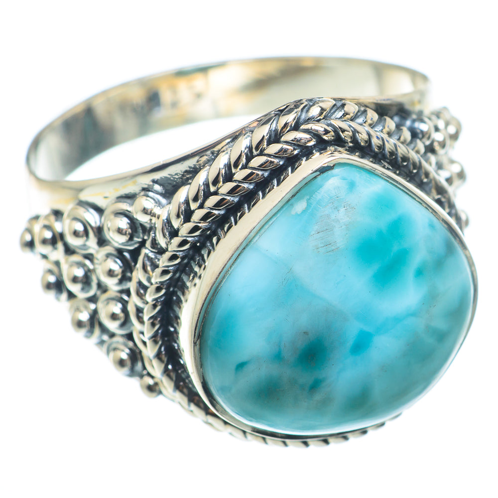 Larimar Rings handcrafted by Anasilvercos - RING73979
