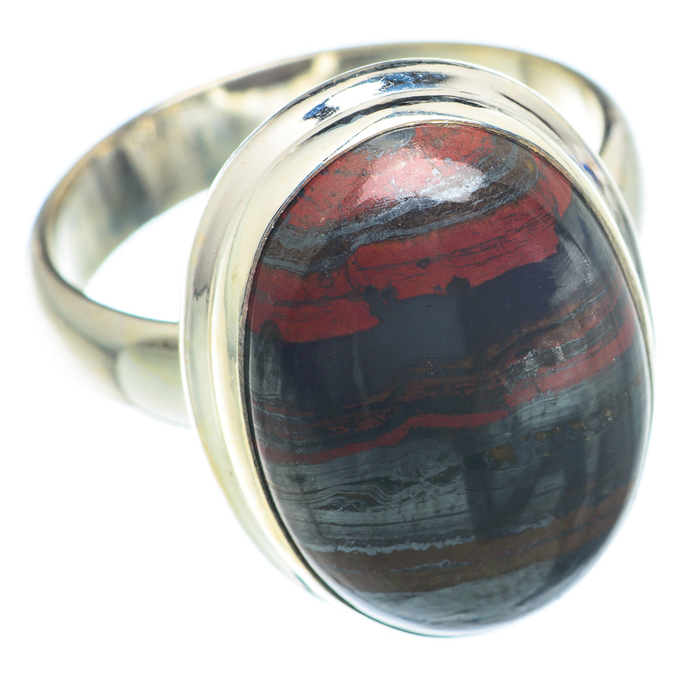 Red Tiger Iron Rings handcrafted by Anasilvercos - RING73989