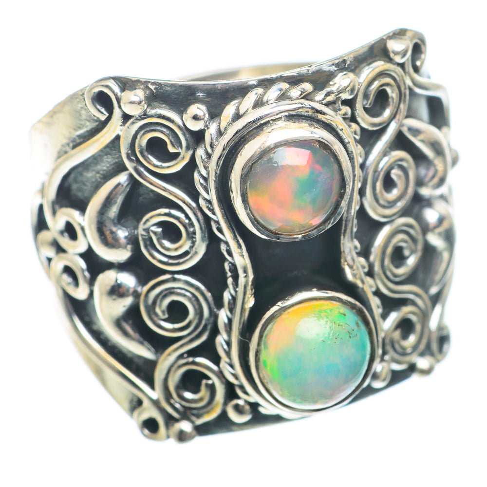 Ethiopian Opal Rings handcrafted by Anasilvercos - RING74010
