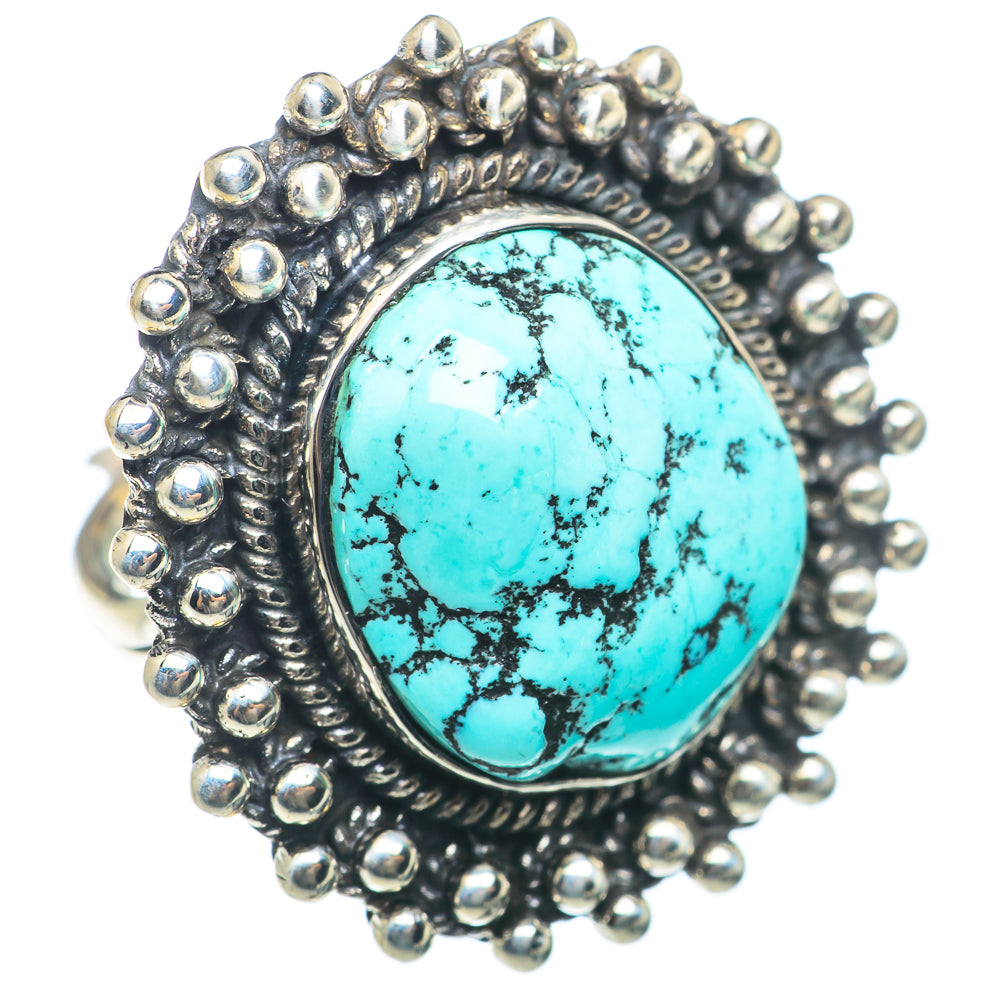 Tibetan Turquoise Rings handcrafted by Anasilvercos - RING74024