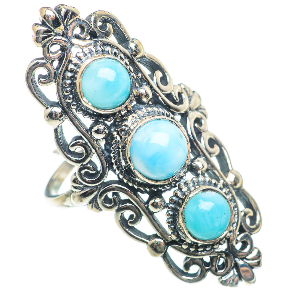 Larimar Rings handcrafted by Anasilvercos - RING74026