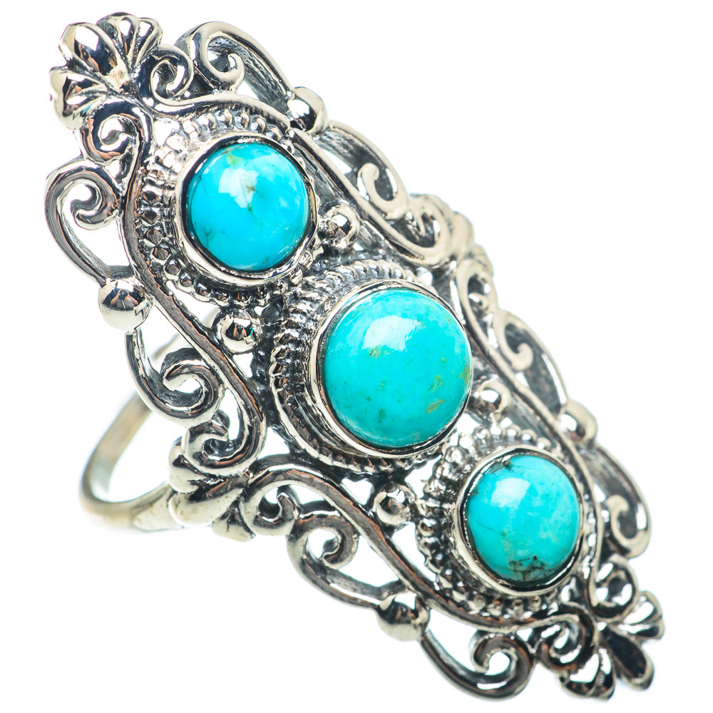 Arizona Turquoise Rings handcrafted by Anasilvercos - RING74056