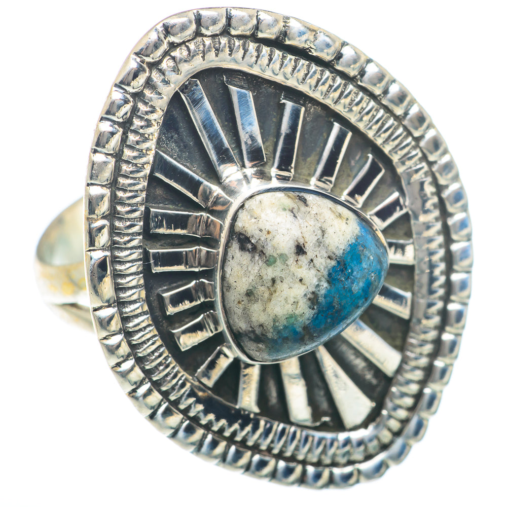 K2 Blue Azurite Rings handcrafted by Anasilvercos - RING74057 - Photo 2