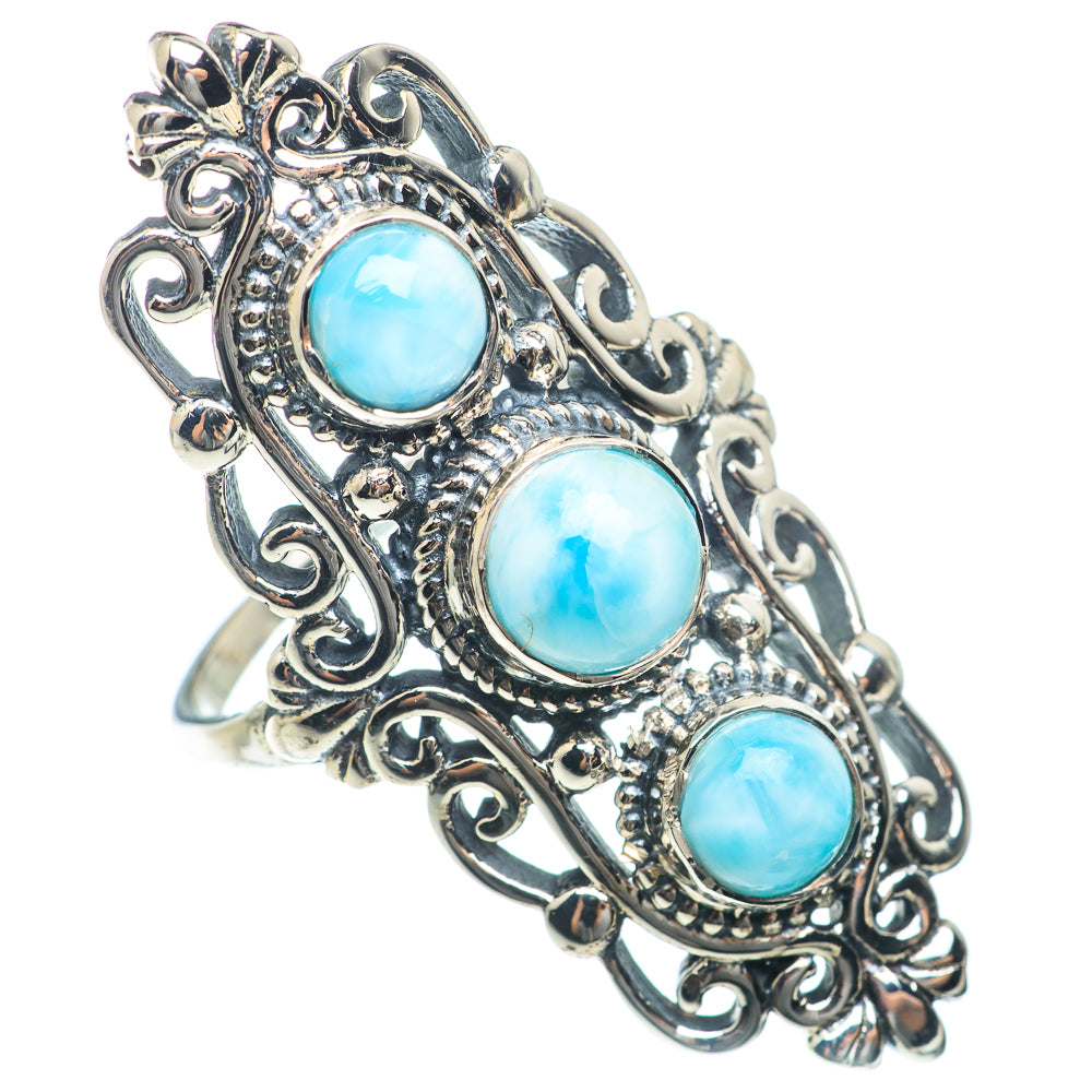 Larimar Rings handcrafted by Anasilvercos - RING74063