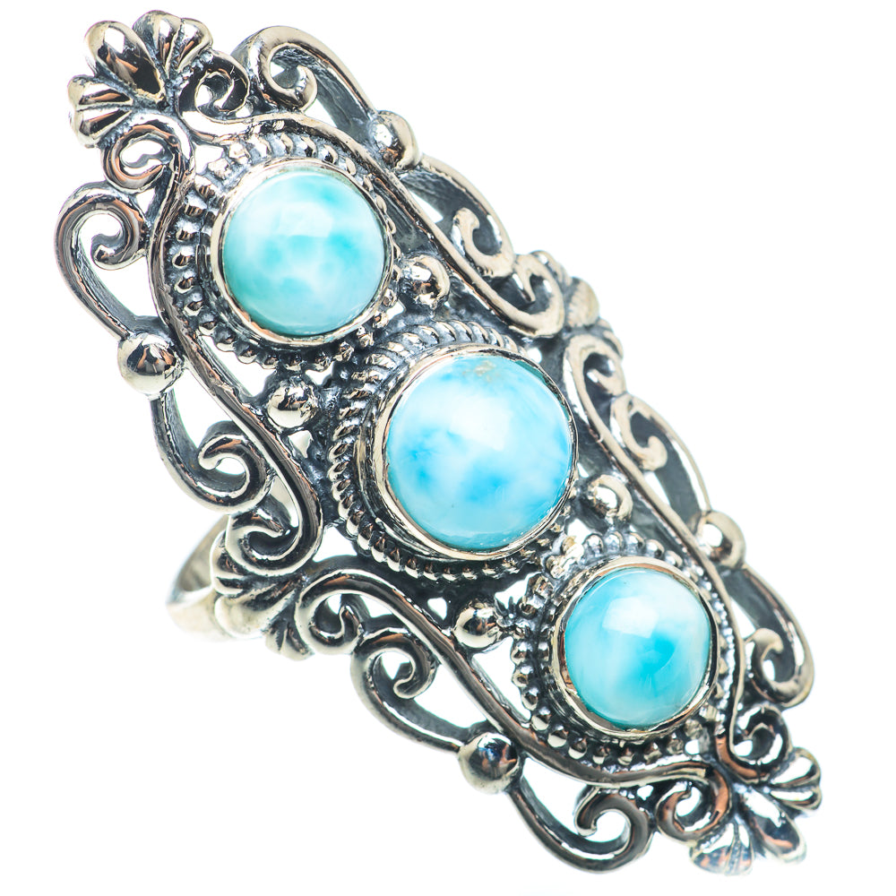 Larimar Rings handcrafted by Anasilvercos - RING74096