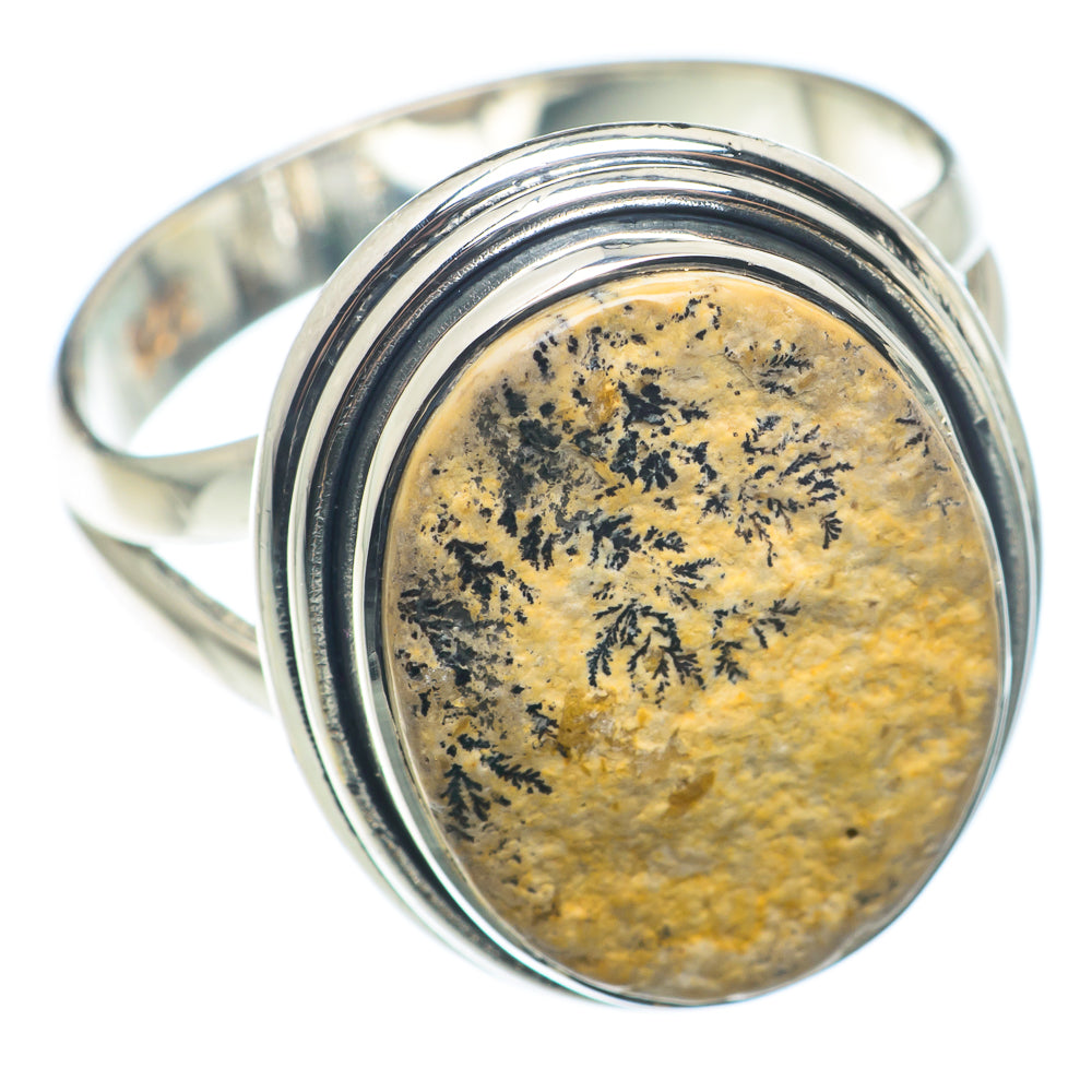 Scenic Dendritic Agate Rings handcrafted by Anasilvercos - RING74110
