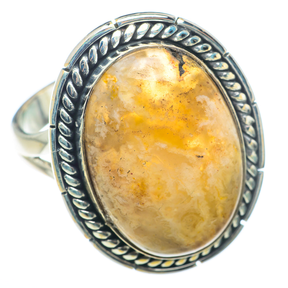 Plume Agate Rings handcrafted by Anasilvercos - RING74116