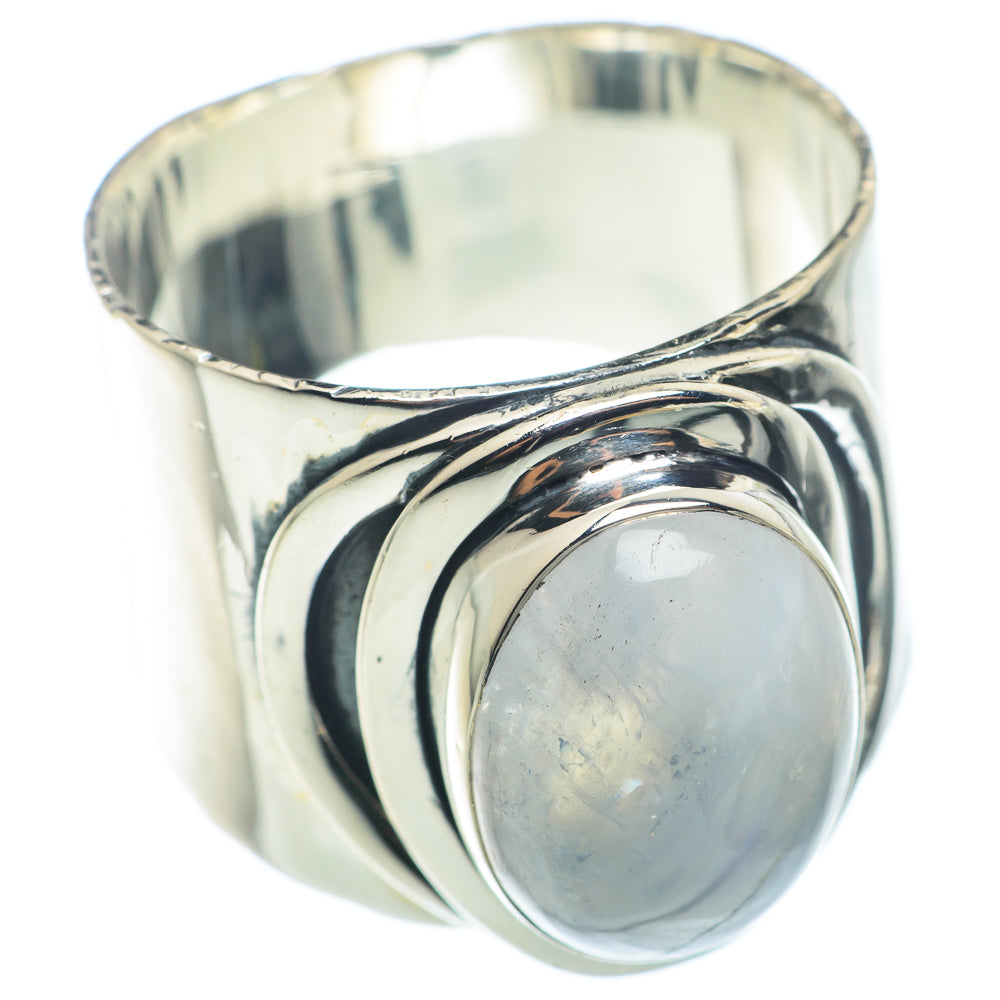 Rainbow Moonstone Rings handcrafted by Anasilvercos - RING74130