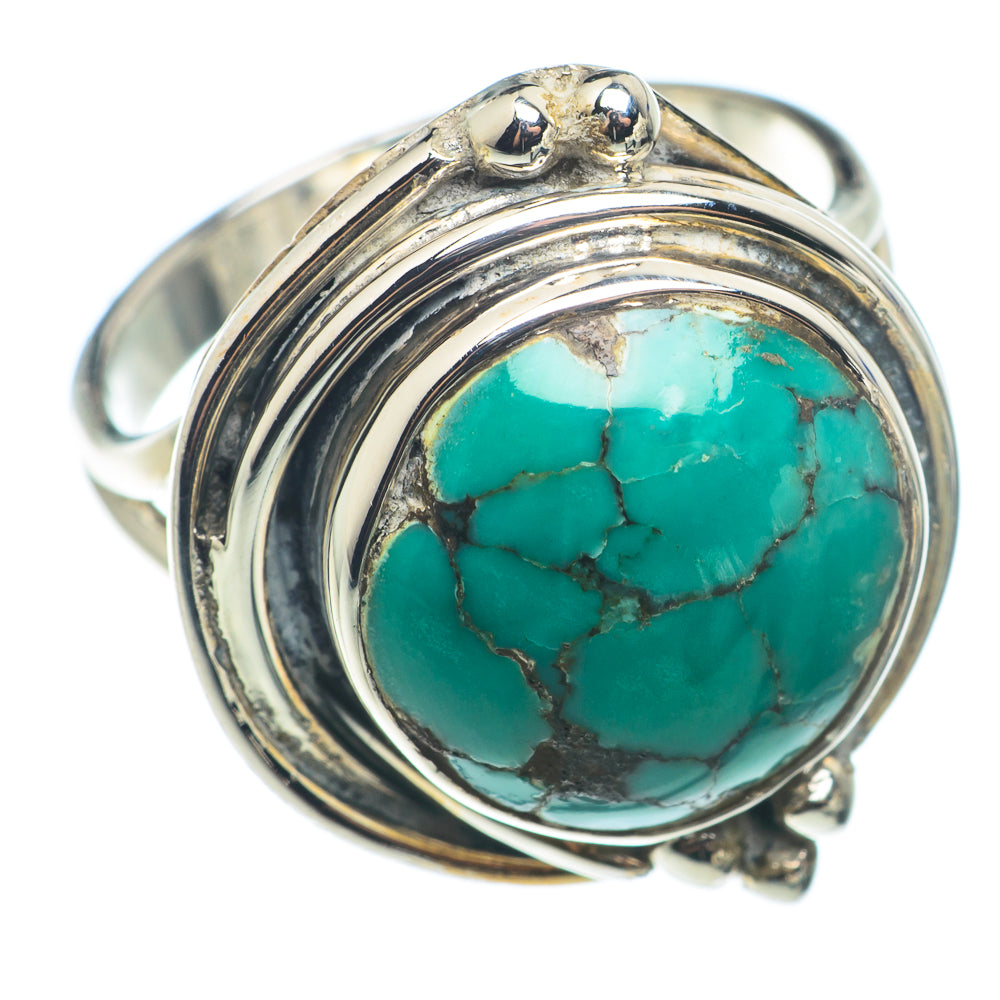 Tibetan Turquoise Rings handcrafted by Anasilvercos - RING74151