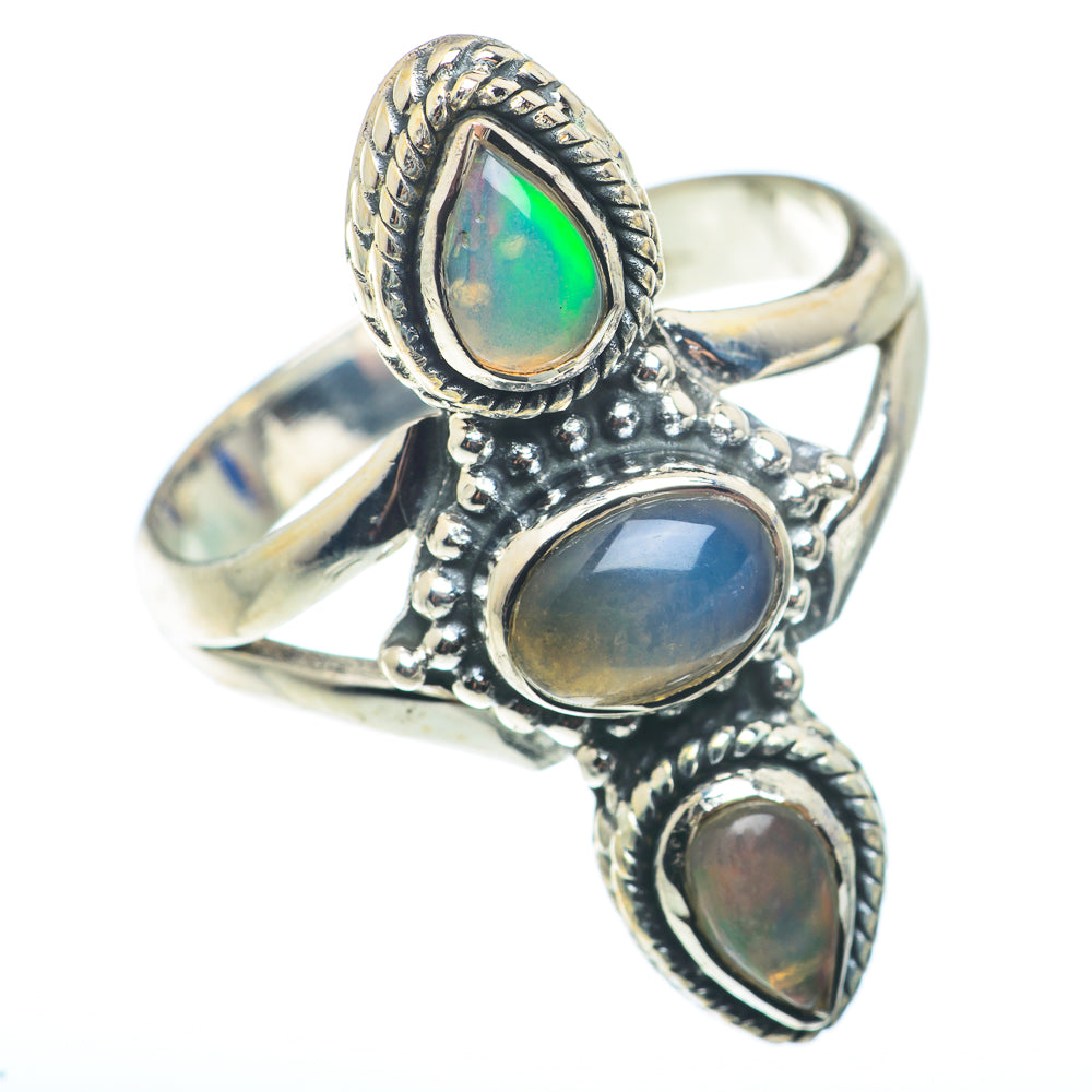 Ethiopian Opal Rings handcrafted by Anasilvercos - RING74178
