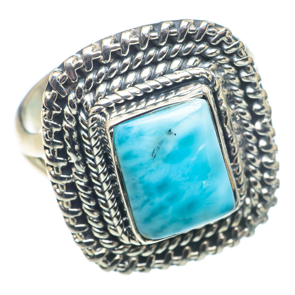 Larimar Rings handcrafted by Anasilvercos - RING74186