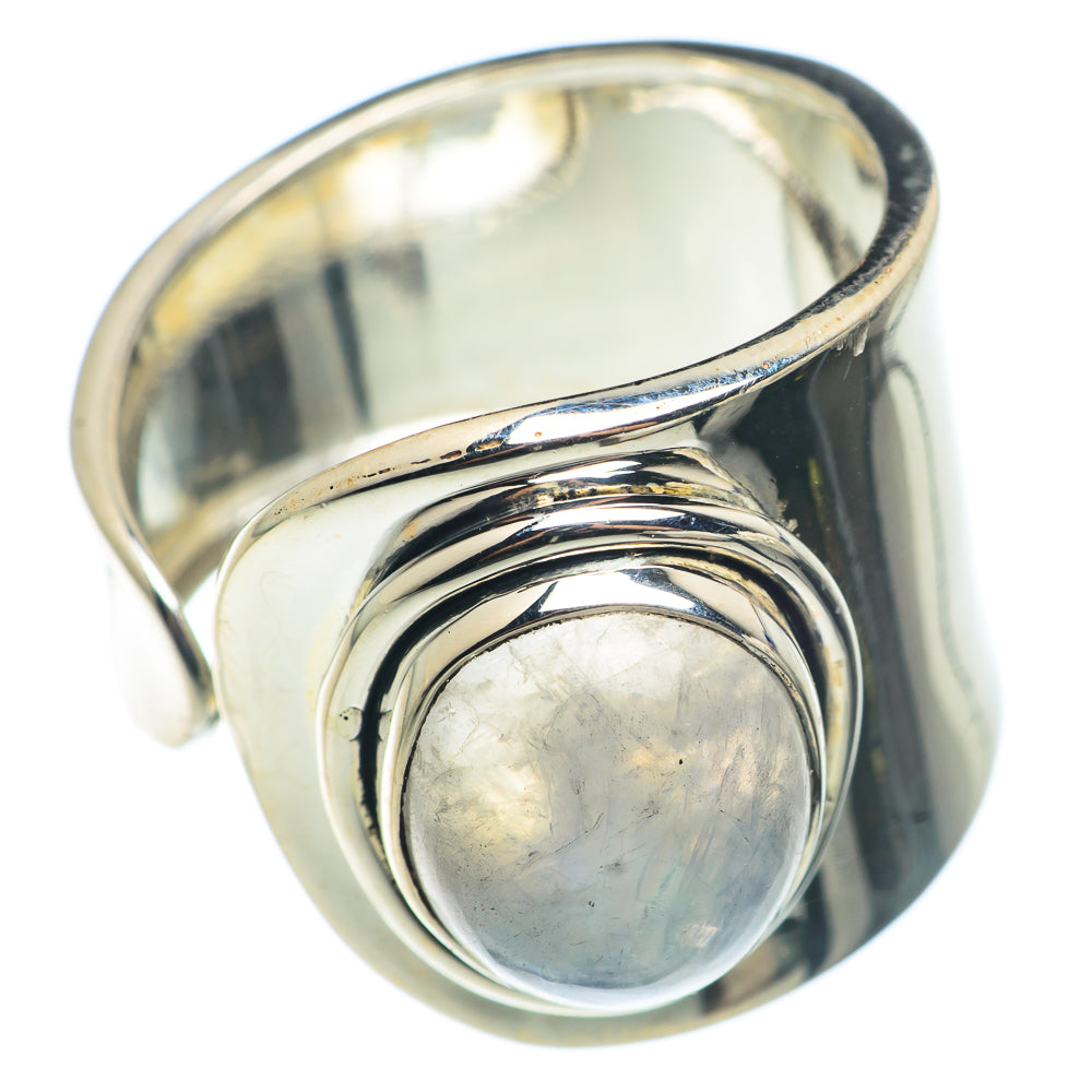 Rainbow Moonstone Rings handcrafted by Anasilvercos - RING74214