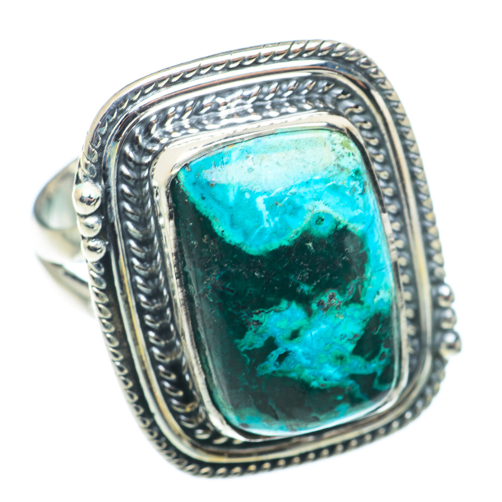 Malachite In Chrysocolla Rings handcrafted by Anasilvercos - RING74215