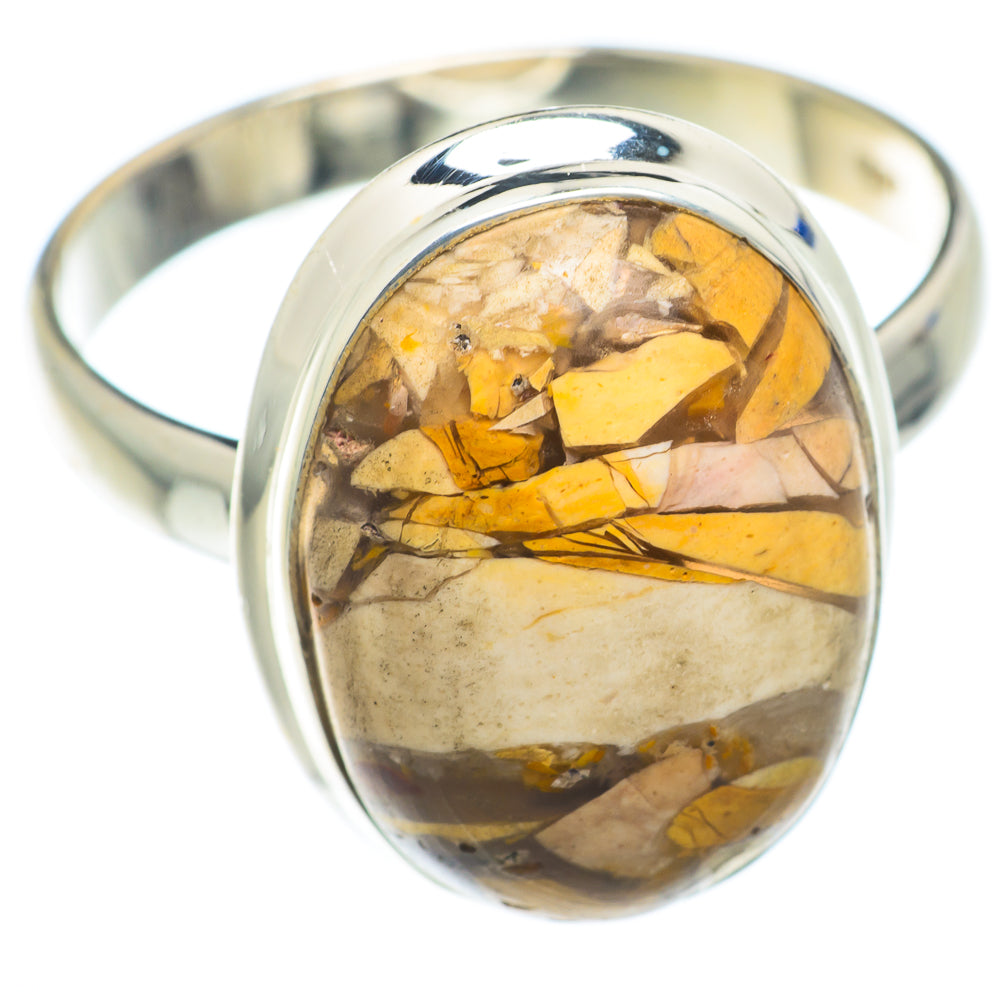 Brecciated Mookaite Rings handcrafted by Anasilvercos - RING74240 - Photo 2