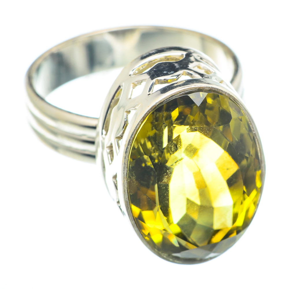Olive Quartz Rings handcrafted by Anasilvercos - RING74258