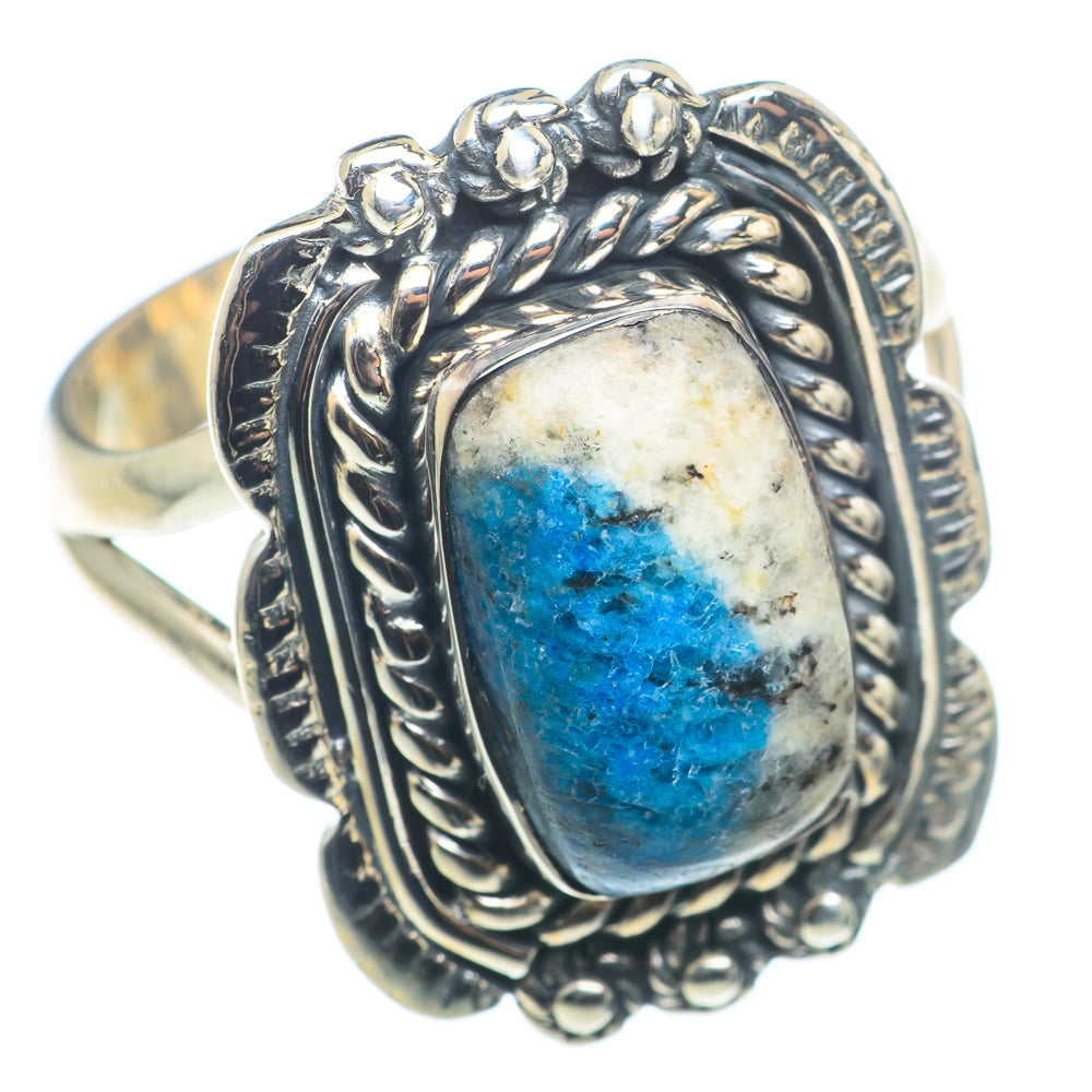 K2 Blue Azurite Rings handcrafted by Anasilvercos - RING74302