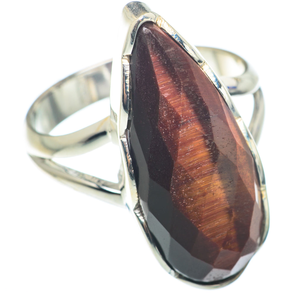 Red Tiger Eye Rings handcrafted by Anasilvercos - RING74312