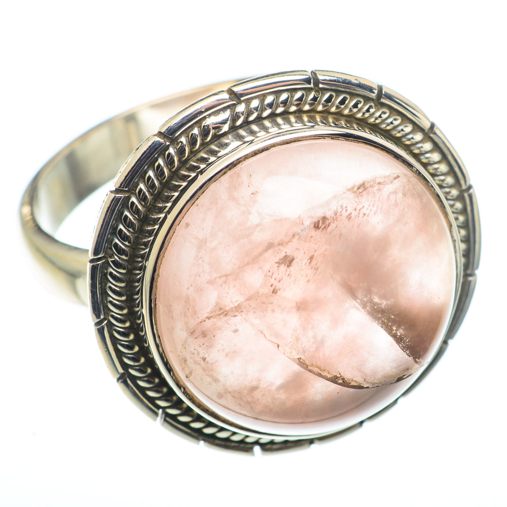 Rose Quartz Rings handcrafted by Anasilvercos - RING74317