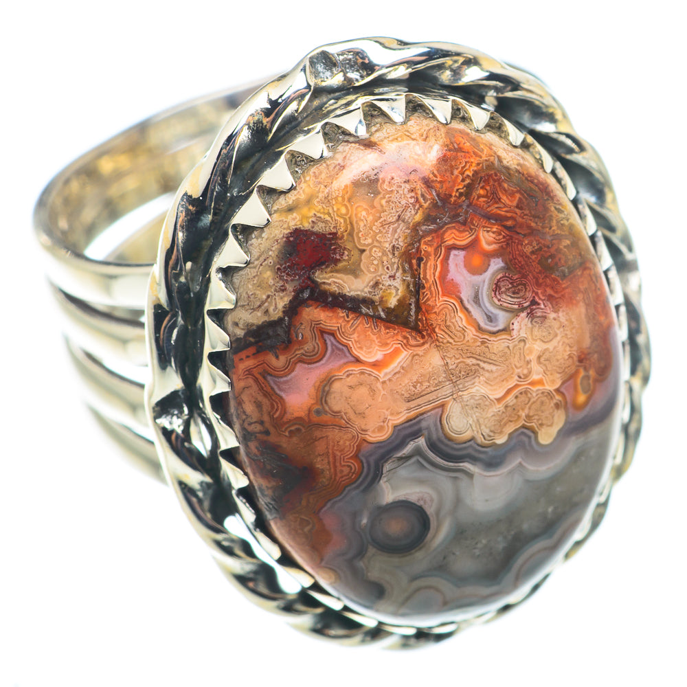 Crazy Lace Agate Rings handcrafted by Anasilvercos - RING74382