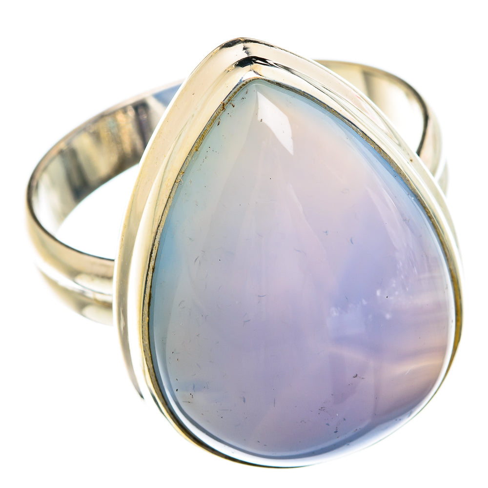 Aqua Chalcedony Rings handcrafted by Anasilvercos - RING74409