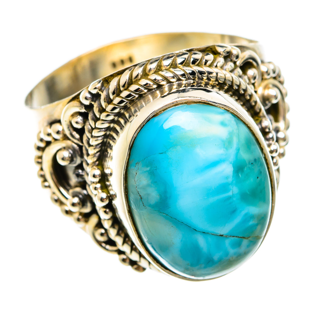 Larimar Rings handcrafted by Anasilvercos - RING74414