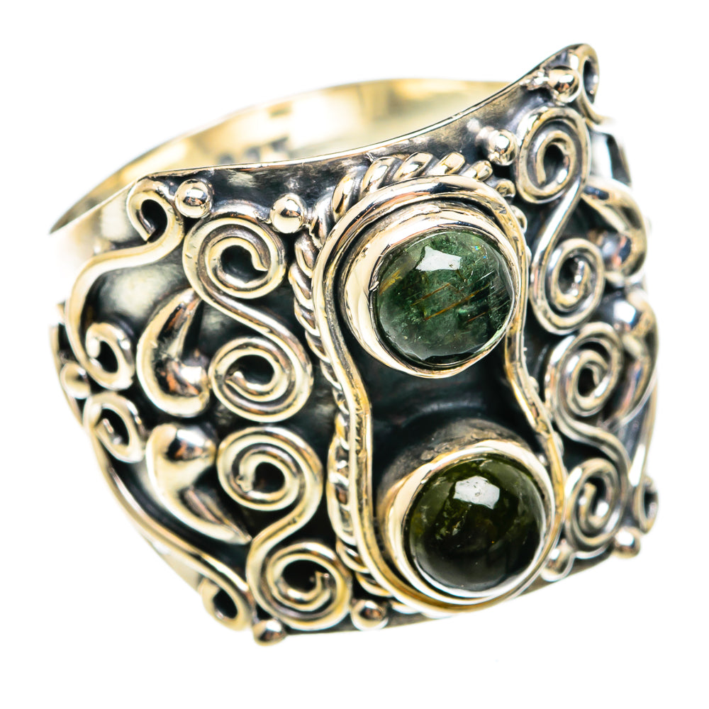 Green Tourmaline Rings handcrafted by Anasilvercos - RING74416