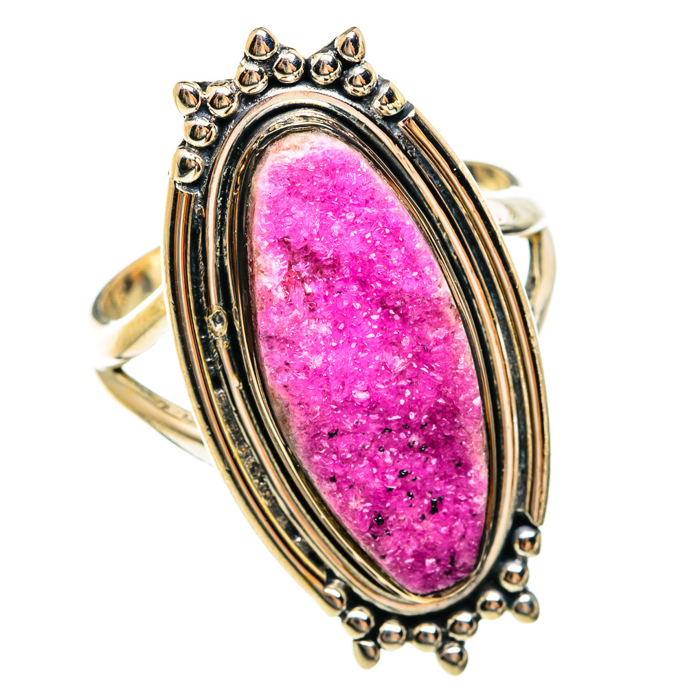 Cobalto Calcite Druzy Rings handcrafted by Anasilvercos - RING74424