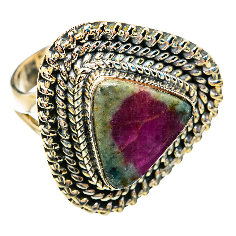 Ruby Fuchsite Rings handcrafted by Anasilvercos - RING74441