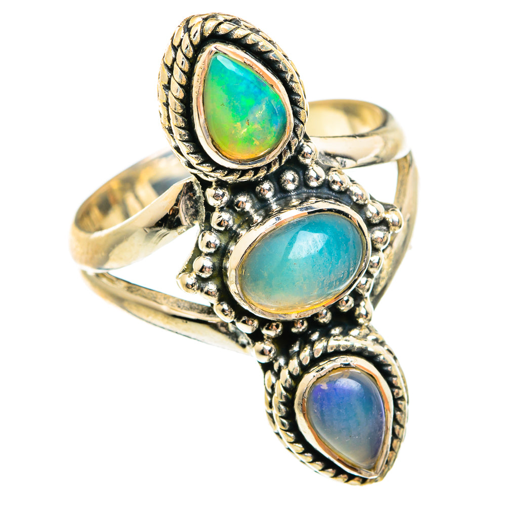 Ethiopian Opal Rings handcrafted by Anasilvercos - RING74482