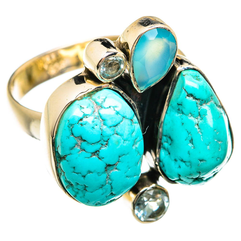Tibetan Turquoise Rings handcrafted by Anasilvercos - RING74486