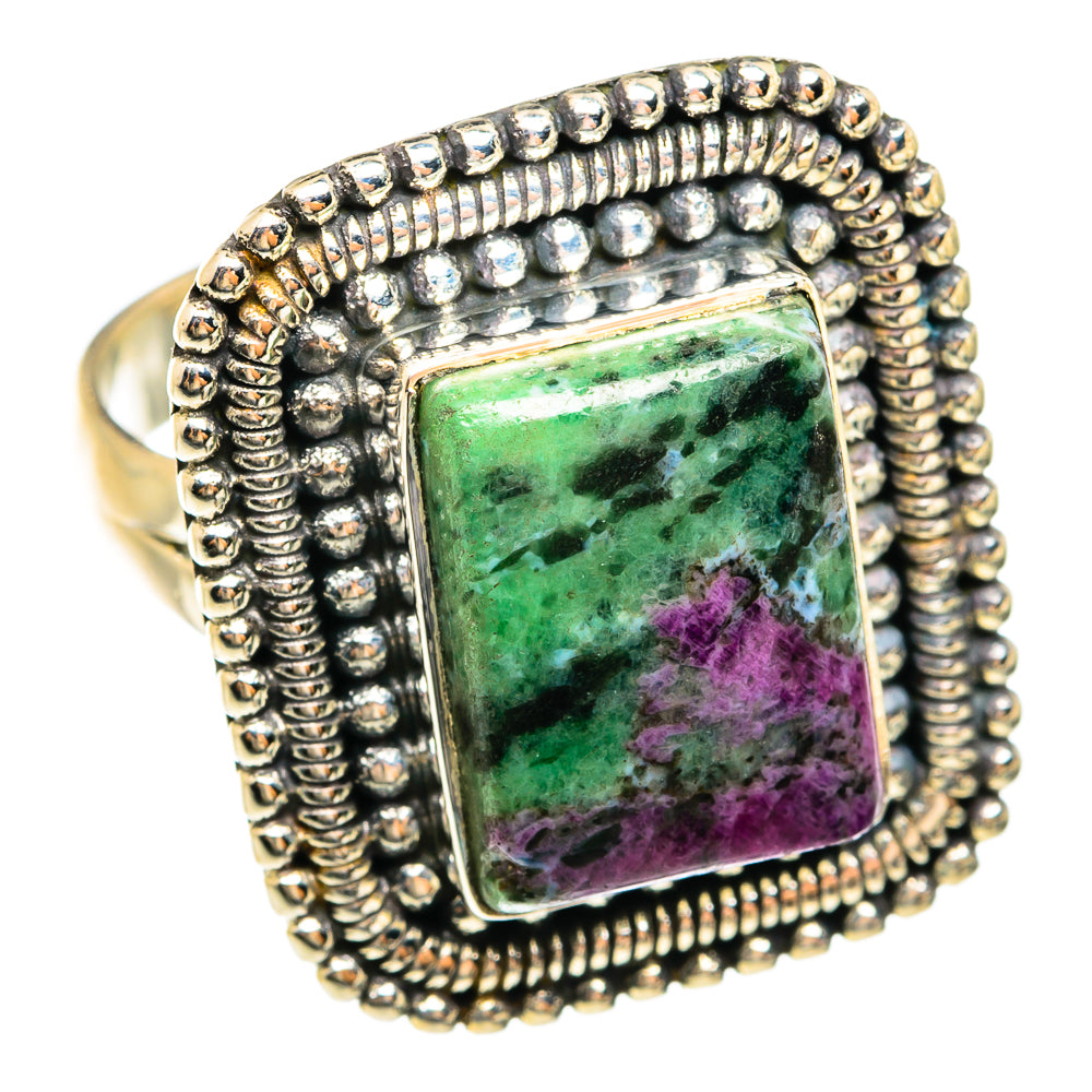 Ruby Zoisite Rings handcrafted by Anasilvercos - RING74497