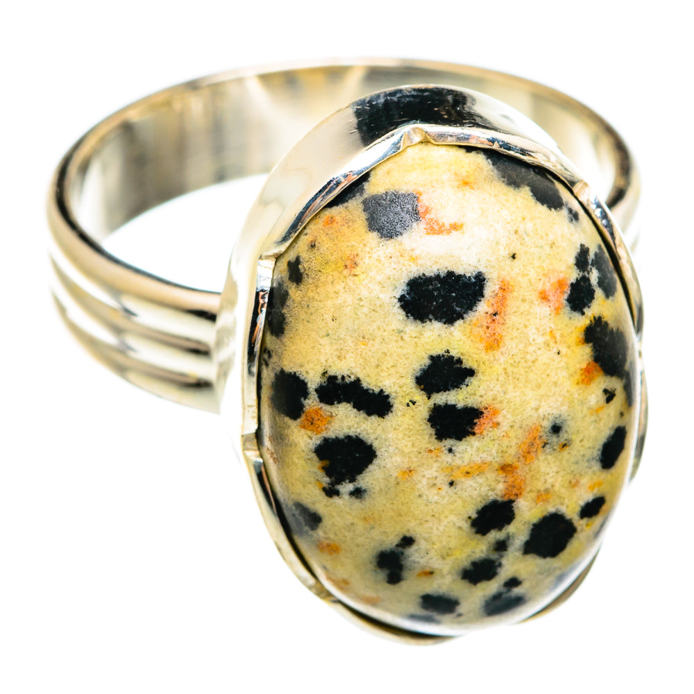 Dalmatian Jasper Rings handcrafted by Anasilvercos - RING74498