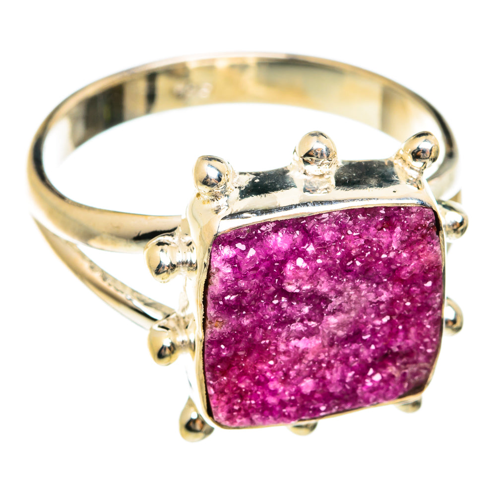 Cobalto Calcite Druzy Rings handcrafted by Anasilvercos - RING74505