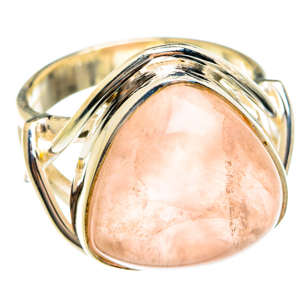 Rose Quartz Rings handcrafted by Anasilvercos - RING74506