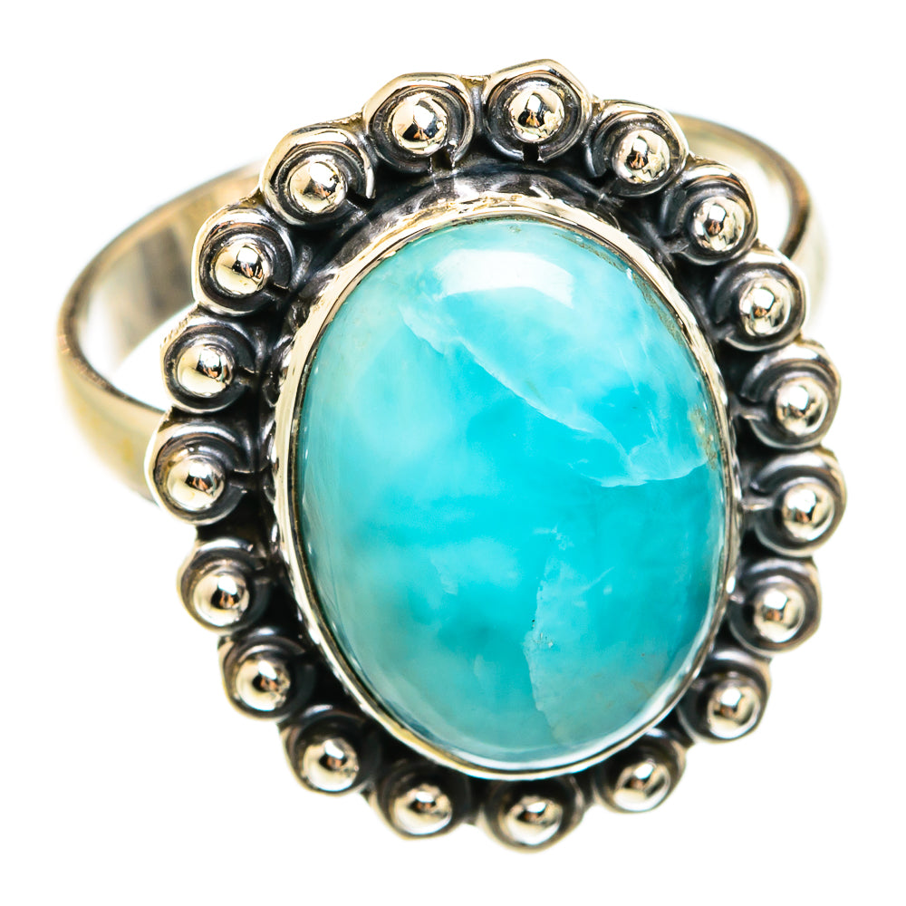 Larimar Rings handcrafted by Anasilvercos - RING74536