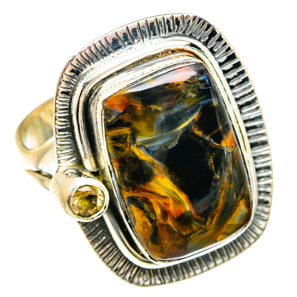 Golden Pietersite Rings handcrafted by Anasilvercos - RING74555
