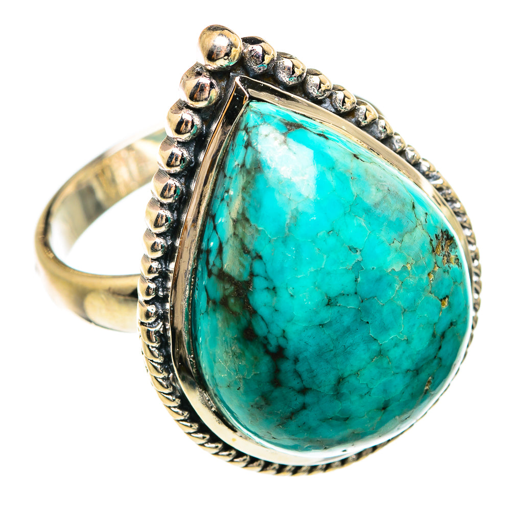 Tibetan Turquoise Rings handcrafted by Anasilvercos - RING74571