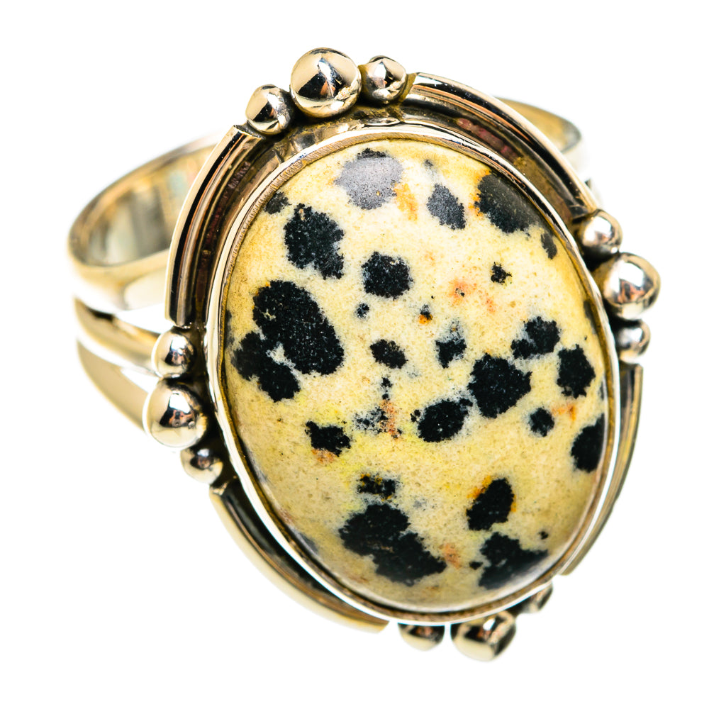 Dalmatian Jasper Rings handcrafted by Anasilvercos - RING74620