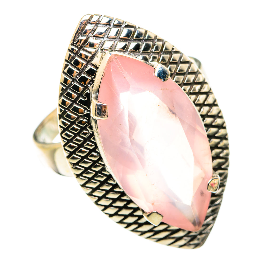 Rose Quartz Rings handcrafted by Anasilvercos - RING74625