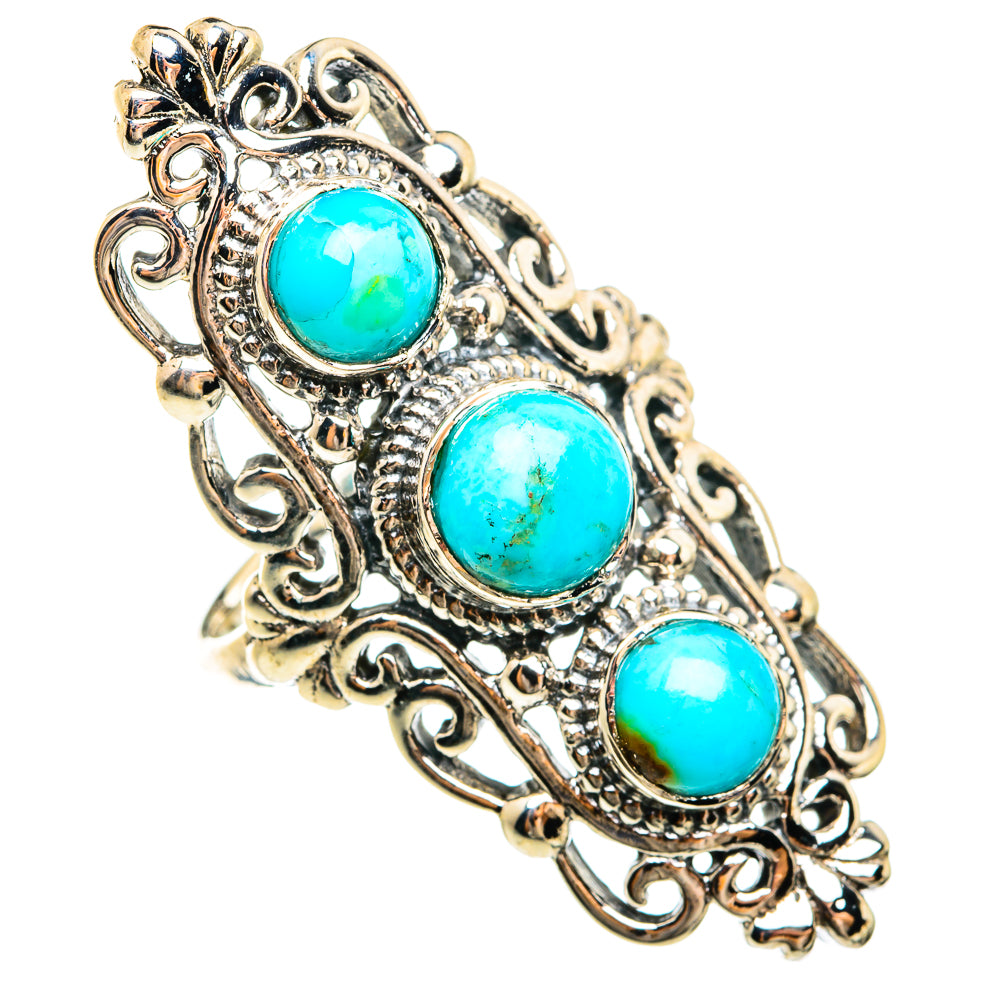 Tibetan Turquoise Rings handcrafted by Anasilvercos - RING74687